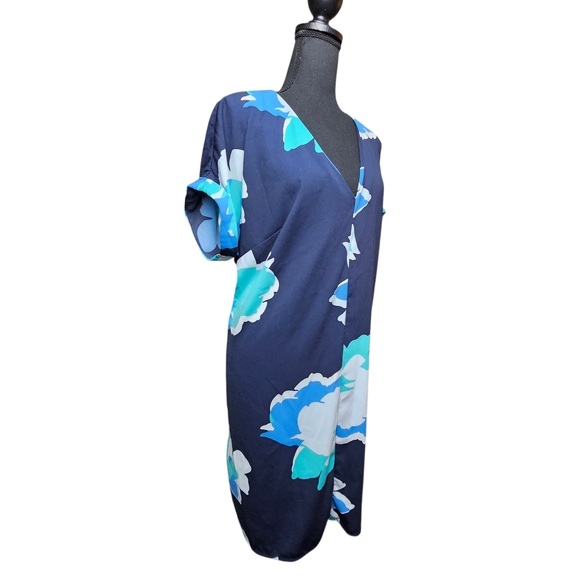 a new day Blue and White Floral Dress - Picture 3 of 7